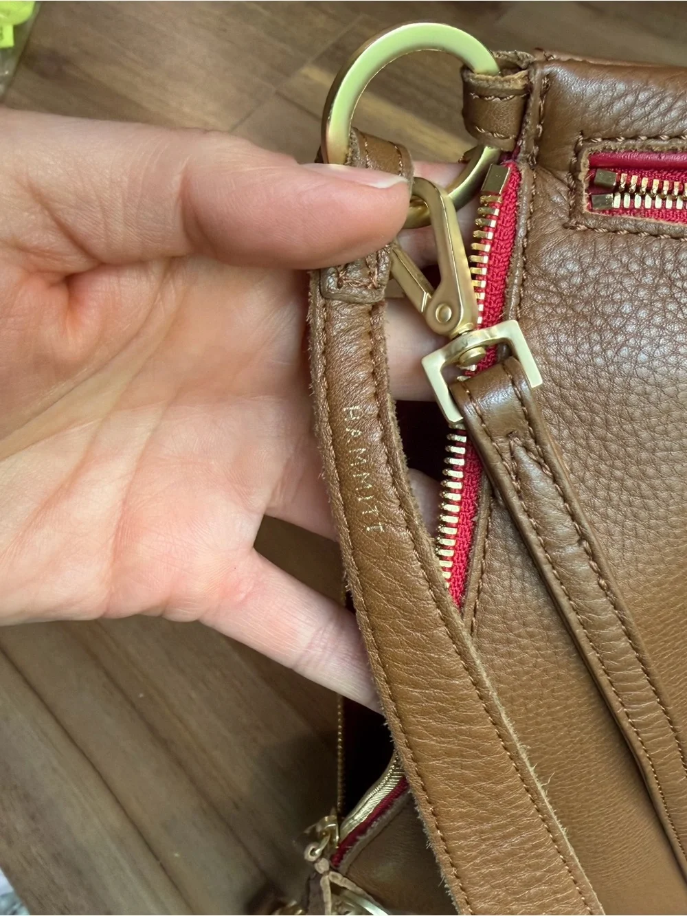 HAMMITT Kyle mahogany pebble/gold zip - Picture 6 of 15